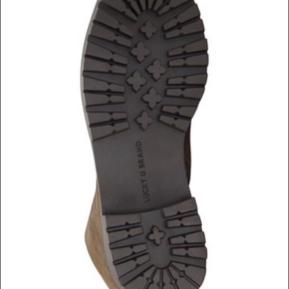 NWT Lucky Brand LP Ictus Olive Oiled Suede leather lace up Combat ankle boots 10 - Picture 11 of 17